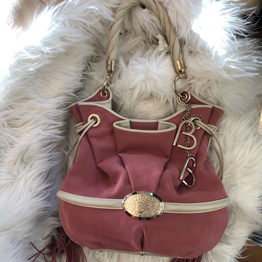 Lancel Brigitte Bardot Pink Suede Tote Bag